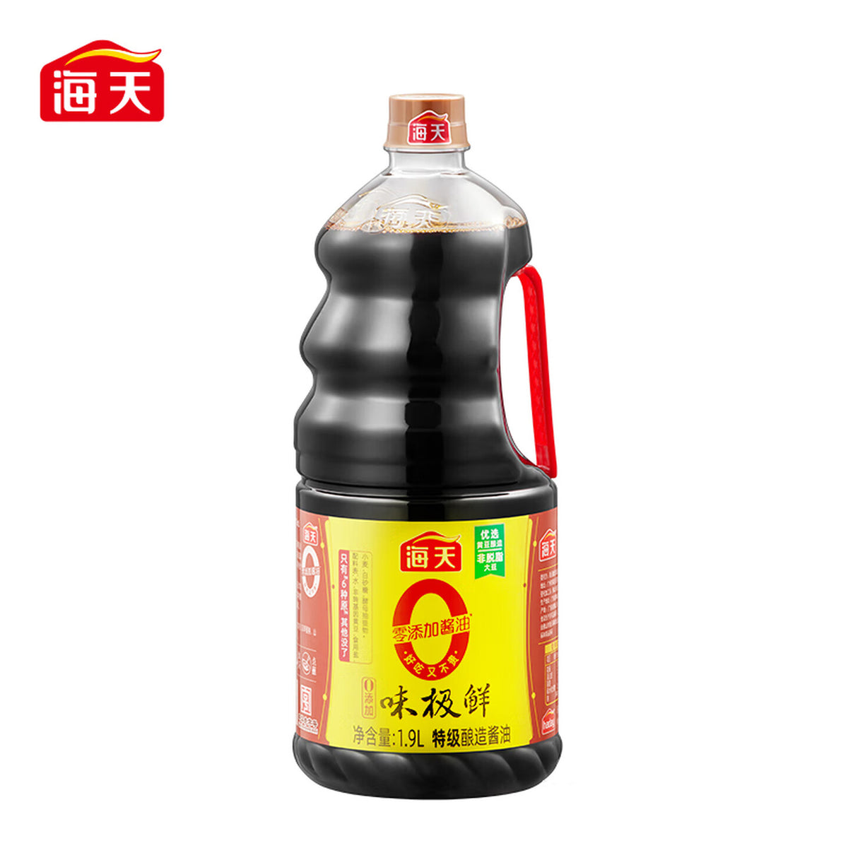 海天 0味极鲜生抽酱油1.9L【0添加 特级酱油】味极鲜系列 炒菜凉拌