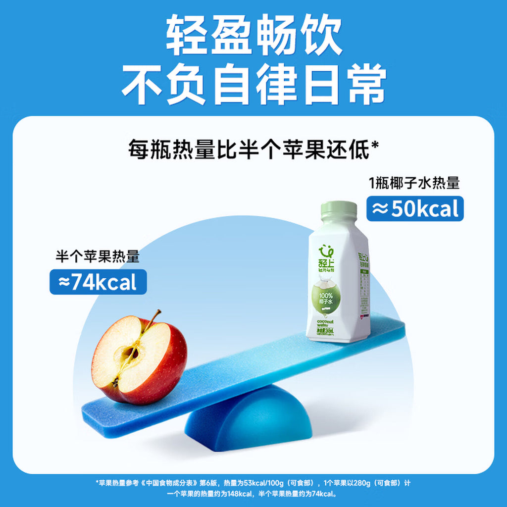 轻上（LIGHT UPPER）中秋礼品盒100%椰子水饮料 含天然电解质 245ml*20瓶+1L*2瓶