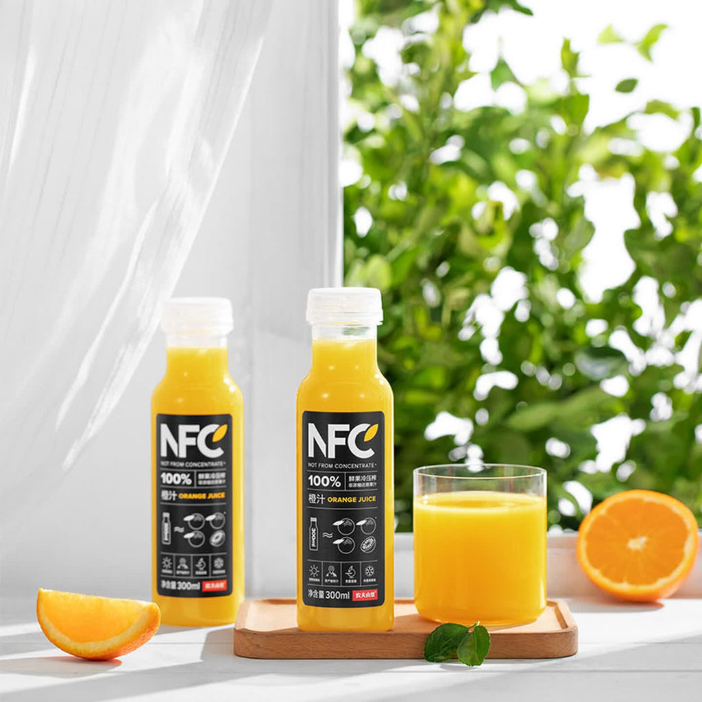 农夫山泉100%纯果汁NFC橙汁300ml*24瓶鲜果冷压榨0添加剂饮料礼盒