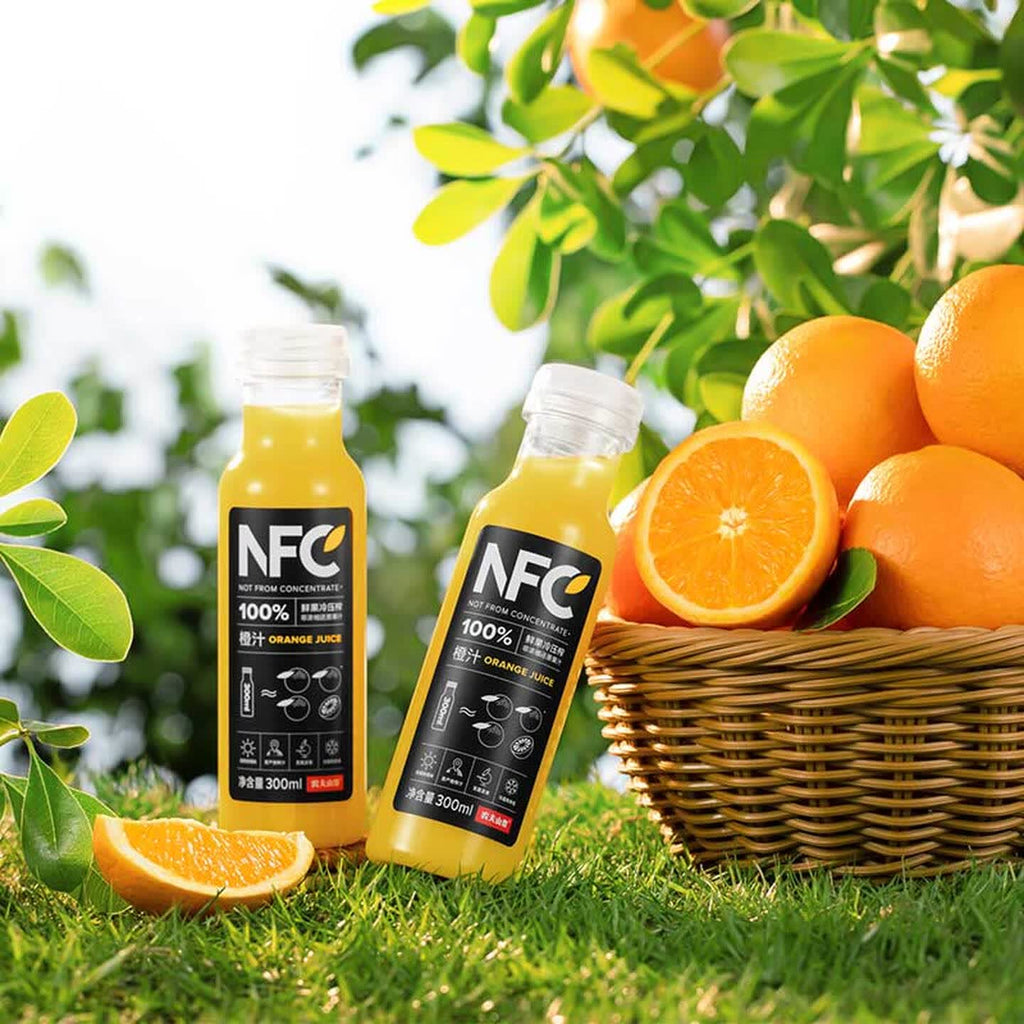 农夫山泉100%纯果汁NFC橙汁300ml*24瓶鲜果冷压榨0添加剂饮料礼盒