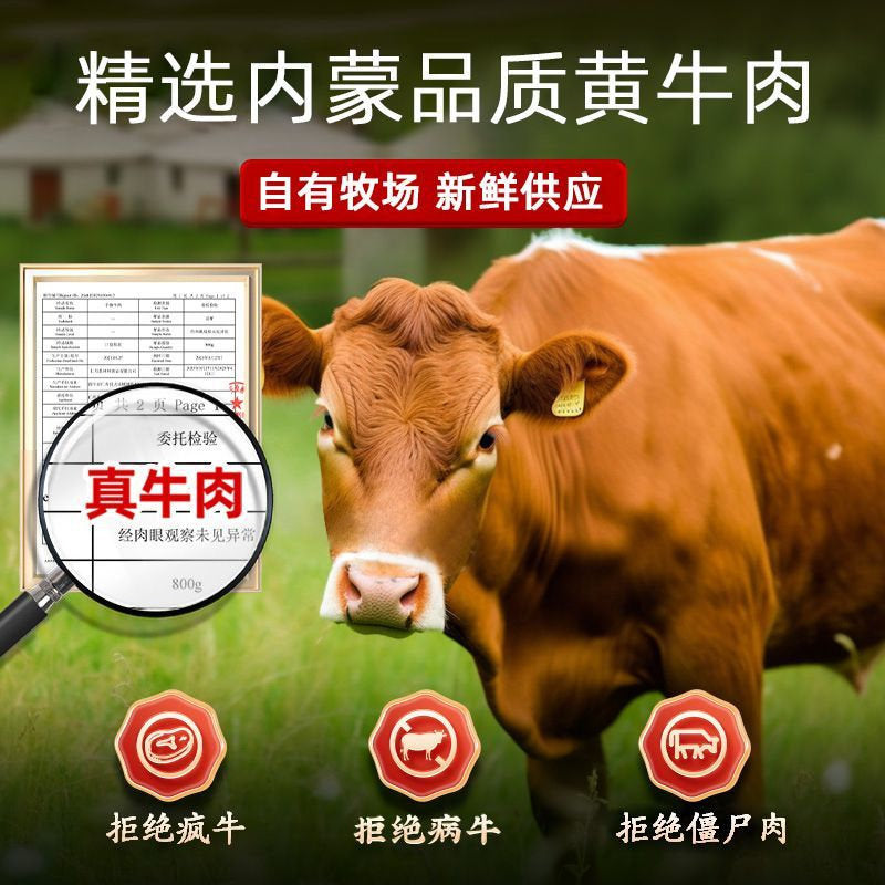 炭食光内蒙古风干牛肉干正宗特产低减手撕脂肥解馋即食休闲零食品 【共1斤装】原味大1袋+孜然味1大袋 (6成风干)