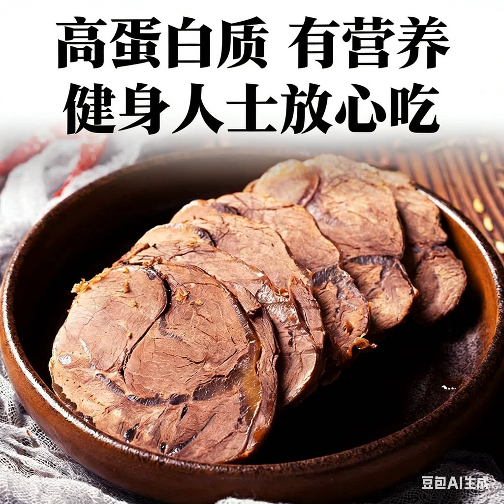 正宗内蒙古酱牛肉熟食卤牛肉健身五香酱牛肉非腱子肉真空袋装即食 【五香味100克X10包】