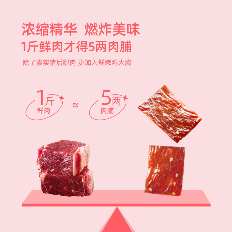 靖江猪肉脯猪肉干肉铺特产美食小包装年货零食休闲小吃食品大礼包 120包(原味40包+蜜汁40包+香辣40包)